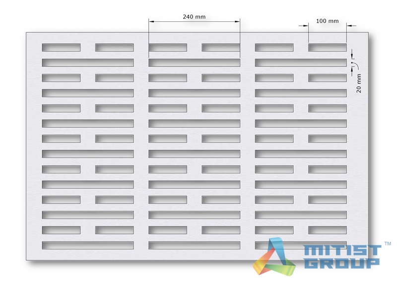 корзина с прямоугольной перфорацией