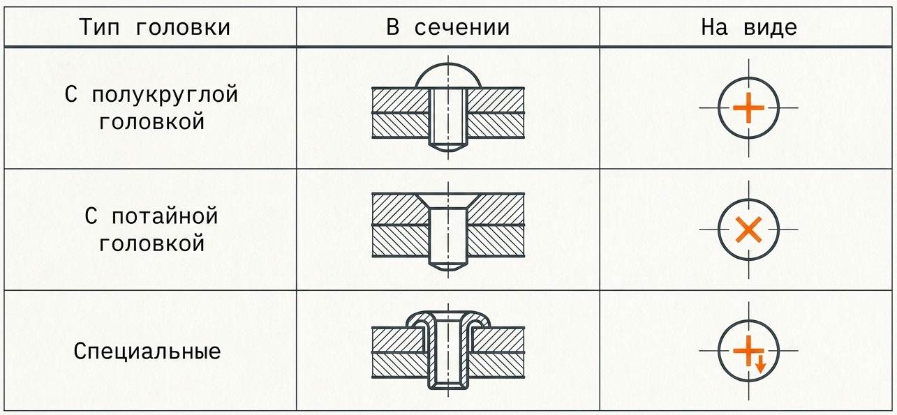 Изображение заклепок